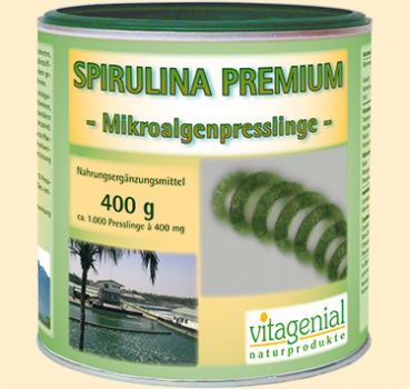 Spirulina Premium Mikroalgenpresslinge, 400 g
