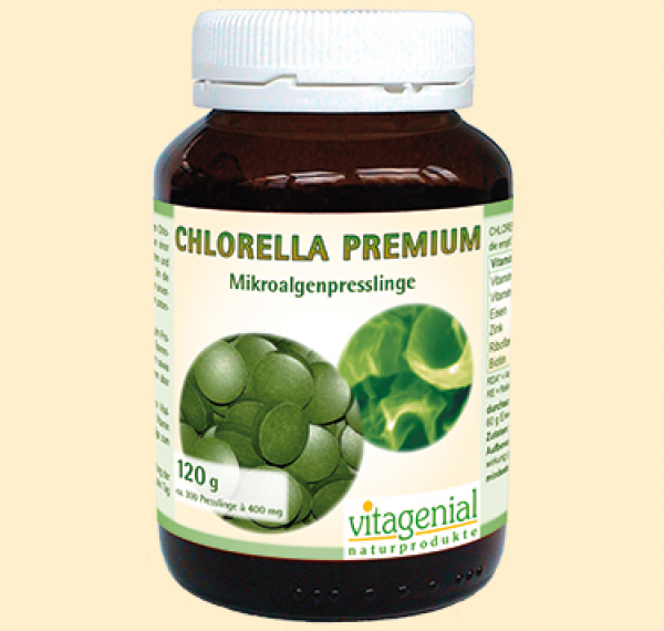 Chlorella Premium Mikroalgenpresslinge, 120 g