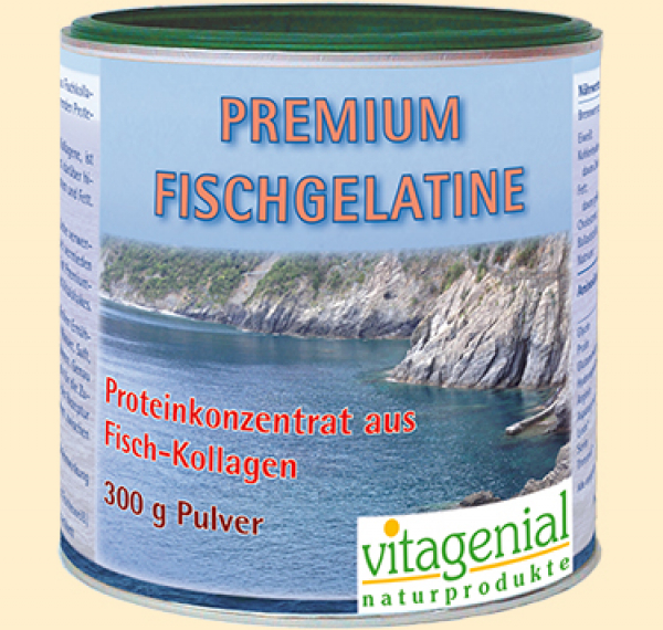 Premium-Fischgelatine, Proteinkonzentrat aus Fischkollagen.